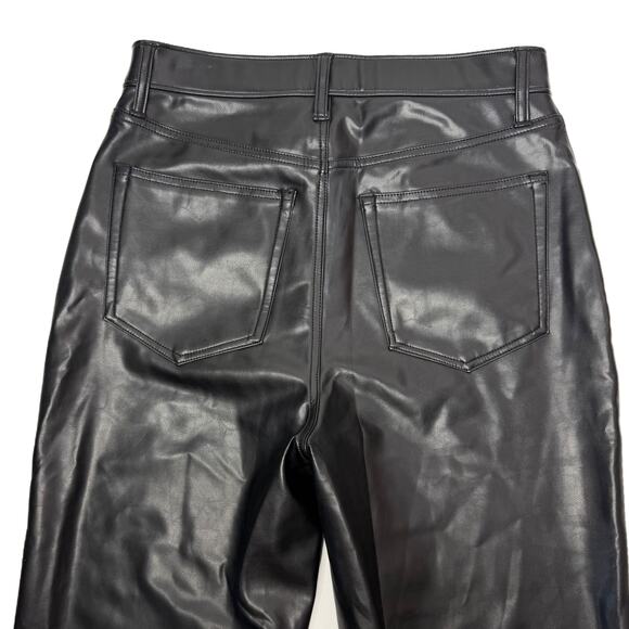 Abercrombie & Fitch Vegan Leather Ankle Straight Pants Womens 29/8 Black - Picture 14 of 16